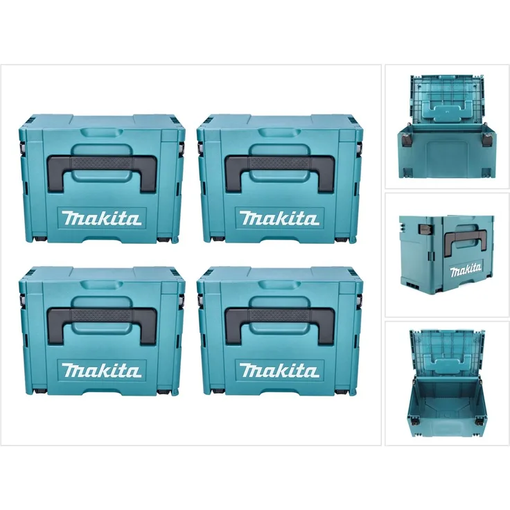 Makita MAKPAC Gr. 3 Kunststoffkoffer 395 x 295 x 215 mm 4 Stk. ( 4x 821551-8 )