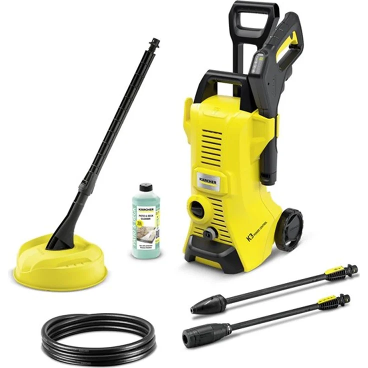 Kärcher K 3 Power Control Home 1.676-103.0 380 l/h 6,5 kg 1600 W 120 bar 25 m²/h 40 °C Flächenreiniger T1, Reingungsmittel Patio & Deck (0,5 l) – Bild 1