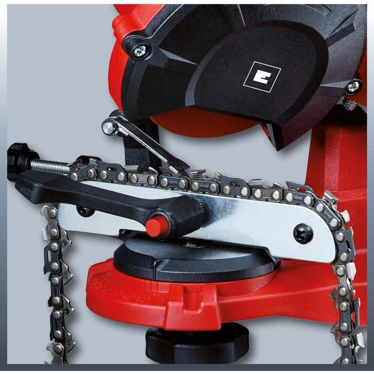 Einhell Sägekettenschärfgerät GC-CS 85 E (85 W, 5500 min-1, Schleifwinkeleinstellung m. Skala, Kettenspannvorrichtung, Tiefenbegrenzung inkl. Schleifscheibe) – Bild 2