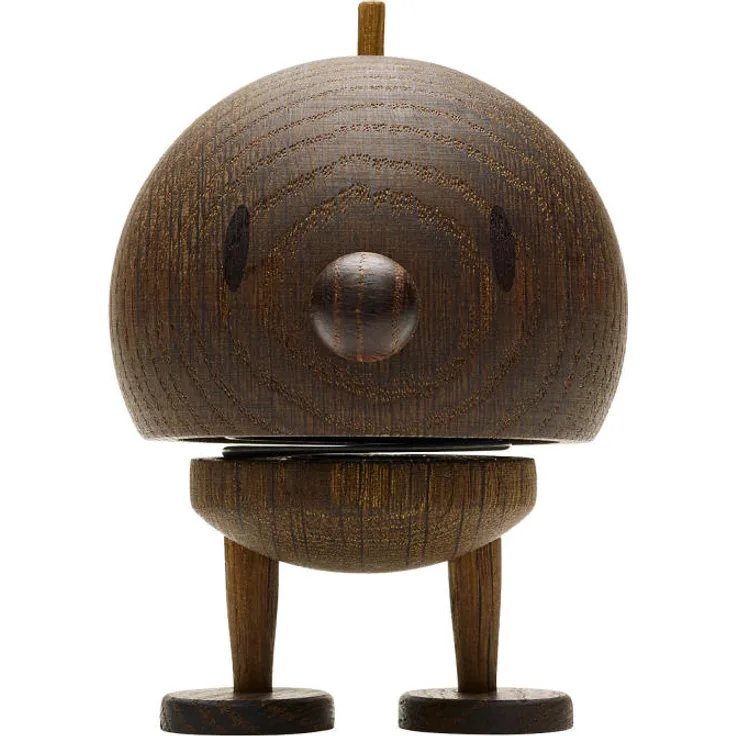 Hoptimist Junior Woody Bumble Smoked Oak, Wackelfigur, Wackel Figur, Dekoidee, Geräucherte Eiche, Braun, Ø 7.5 cm, 27558
