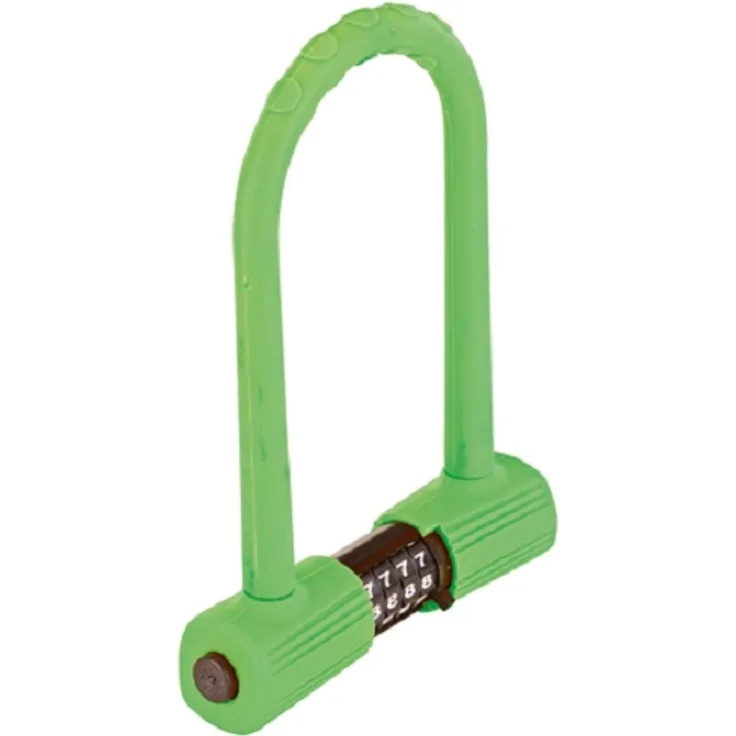 Prophete 6324 Silikon Bügelschloss - 4-Zahlen - Innenmaß: 100 x 195 mm / Bügelstärke 16mm - Level 7 - grün