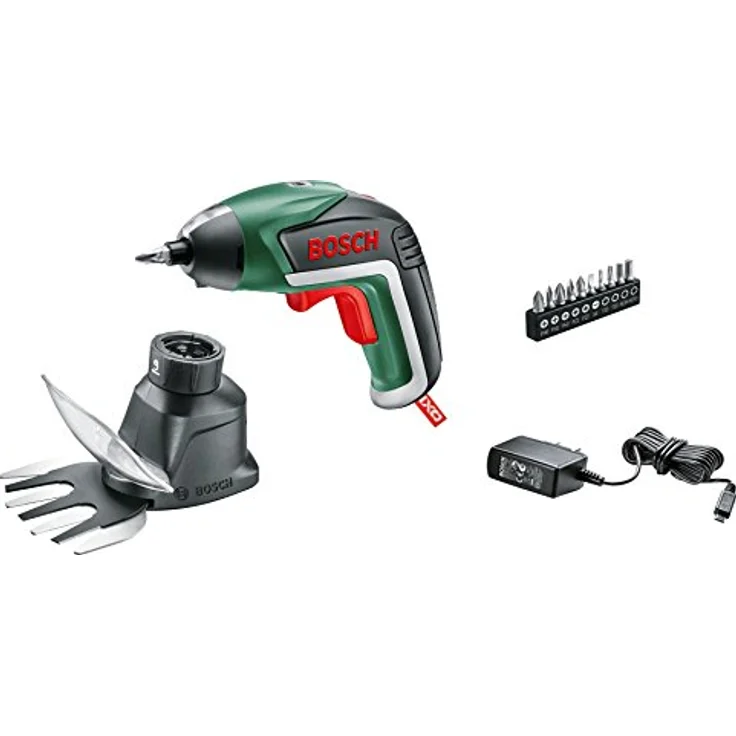 Bosch IXO V 3,6 V Garden Akkuschrauber ( 06039A800A ) + Grasschere + Strauchschere + Akku + Ladekabel – Bild 2