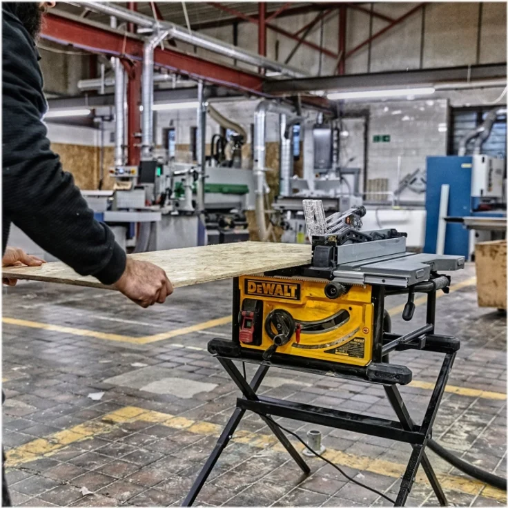DeWalt DWE7492-QS Tischkreissäge 250 mm, 26,5 kg 2000 Watt max. Schnitttiefe bei 90° 77 mm Schwarz-Gelb – Bild 4