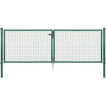 Alberts Wellengitter-Doppeltor mit Zubehör | grün | Breite 300 cm | Höhe 100 cm 
(602901)