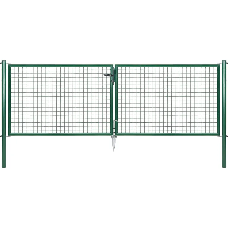 Alberts Wellengitter-Doppeltor mit Zubehör | grün | Breite 300 cm | Höhe 100 cm 
(602901)
