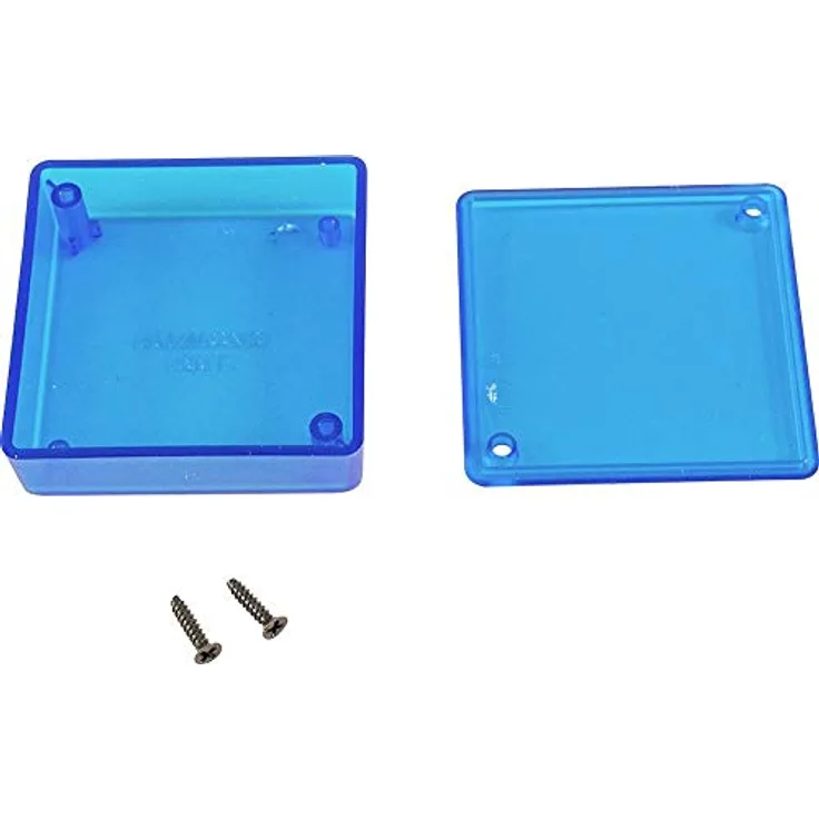 Hammond Electronics 1551TTBU Universal-Gehäuse 60 x 60 x 20 ABS Blau transparent 1 St. 1551TTBU