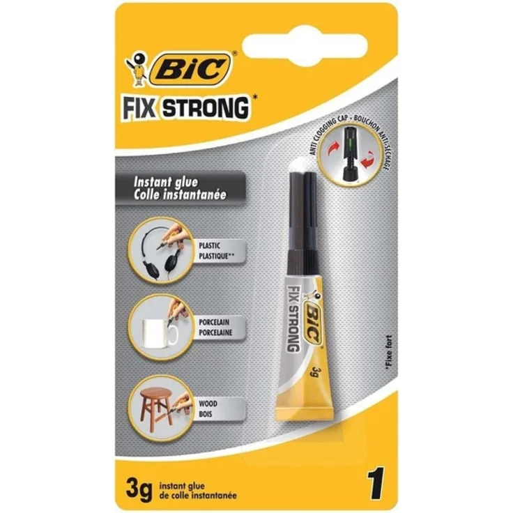 BIC sekundenkleber Fix Strong 3 Gramm transparent