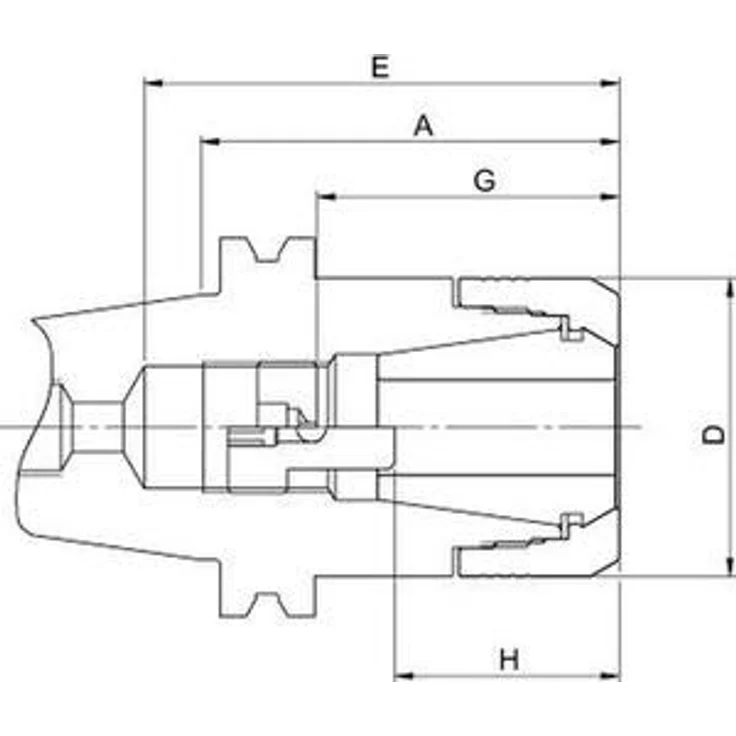 Spannzangenfutter DIN69871ADB SK40-70 CP16 FAHRION – Bild 2