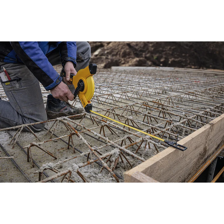 STABILA Rahmenbandmaß LBM 1000 STEEL, 50 m, Stahl-Messband mit metrischer Skala und NYLON-WRAP-Ummantelung, Universalhaken, bruchsicherer Rahmen, MID-Genauigkeit – Bild 7