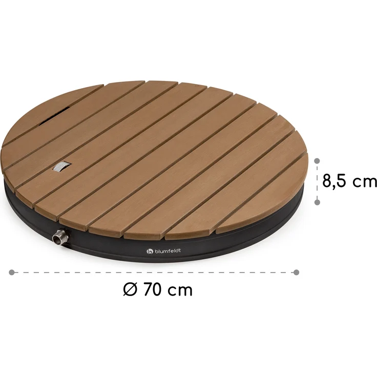 Cool Breeze Gartendusche WPC Aluminium Holzoptik Tragegriff Schwarz - Preisvergleich – Bild 9