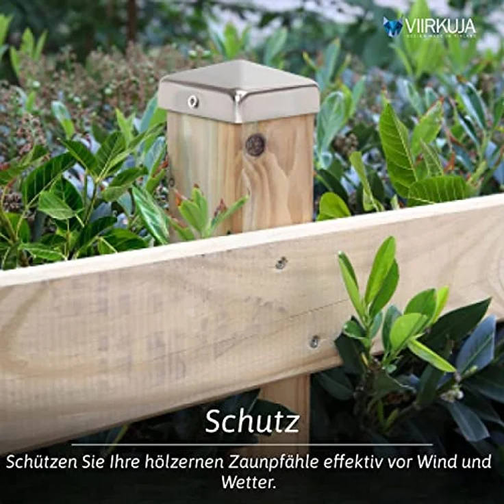 Pfostenkappen 9x9 Cm 10 Stück 90x90 Mm Edelstahl Zaunpfosten-Zaunpfosten Metall: 71X71Mm – Bild 6