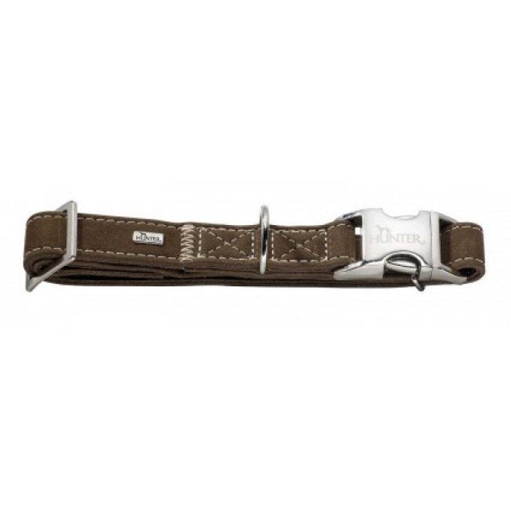 Hunter Hunde-Halsung Hunting Alu-Strong braun M