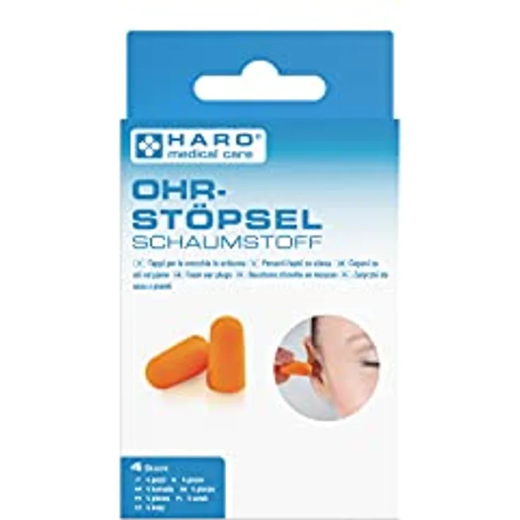 HARO Gehörschutzstöpsel, Schaumstoff, orange
