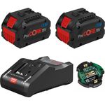 Bosch Professional 2 x ProCORE18V Werkzeugakku, 8 V, 8,0 Ah (1600A016GP) Ladegerät18V-160 C, Starter-Set