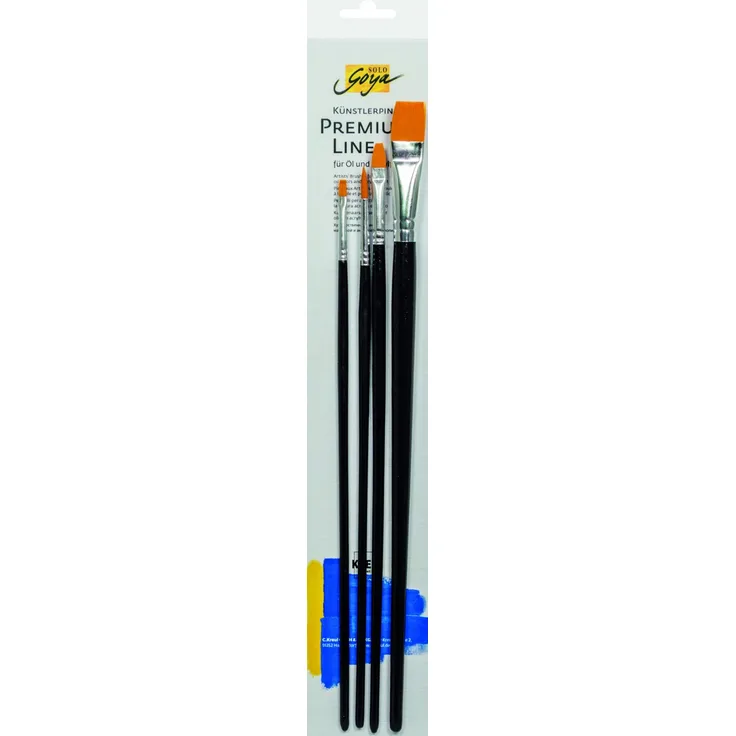 Kreul Solo Goya Künstlerpinsel Starter Set für Öl- und Acrylfarben 4 Pinsel