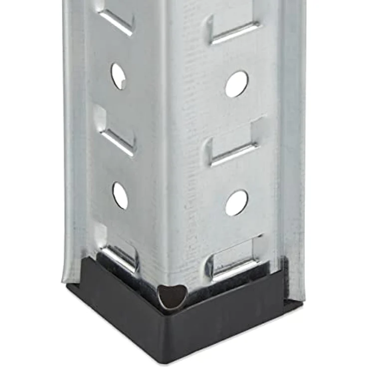 Schwerlastregal verzinkt, Traglast 875kg, 180x90x45 cm, 5 Böden, zum Stecken, Stahl, Lagerregal Keller, silber – Bild 9