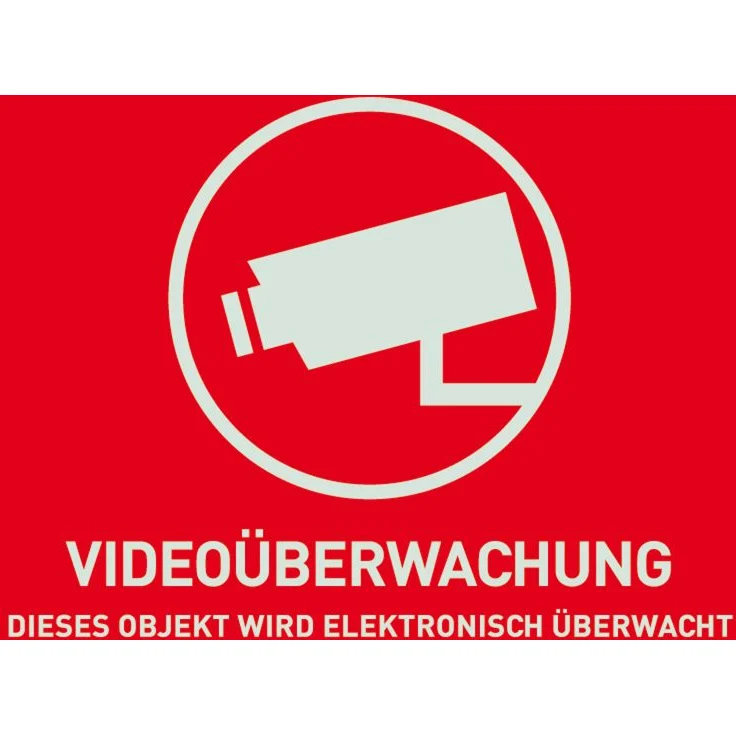 ABUS Aufkleber Video, 74 x 52,5 mm – Bild 1
