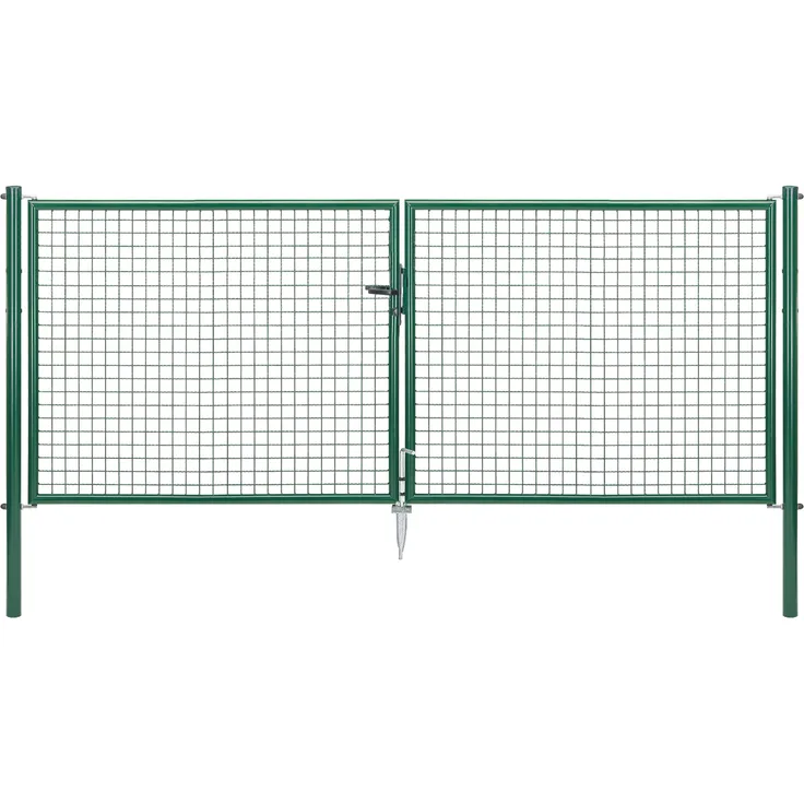 Alberts Wellengitter-Doppeltor mit Zubehör | grün | Breite 300 cm | Höhe 125 cm 
(603007)