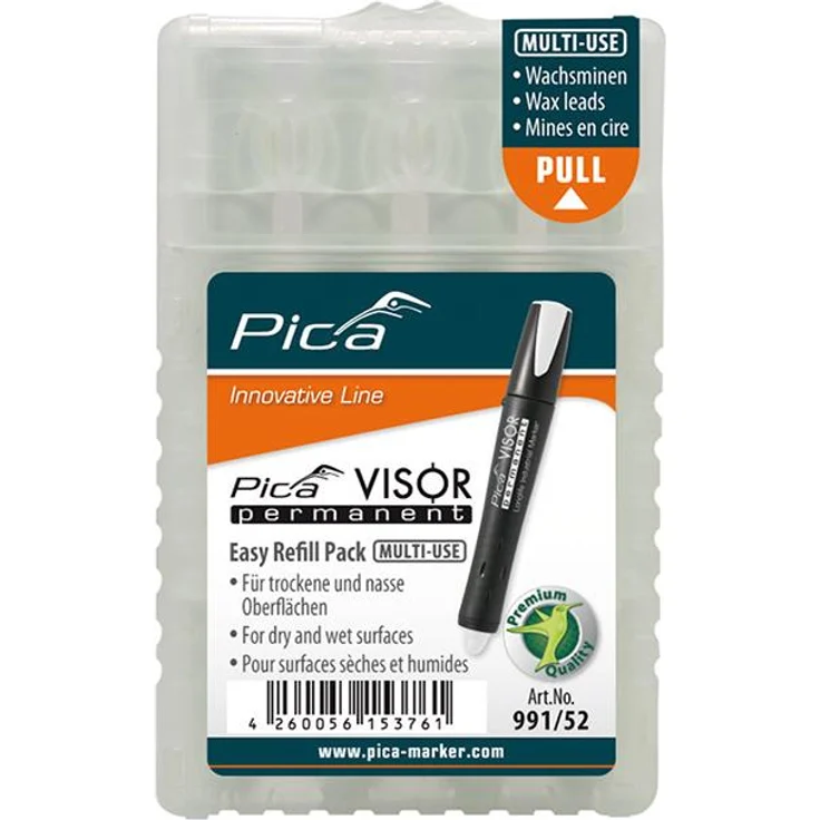 Minen-Set für Permanentmarker VISOR Industrial weiß Pica – Bild 1