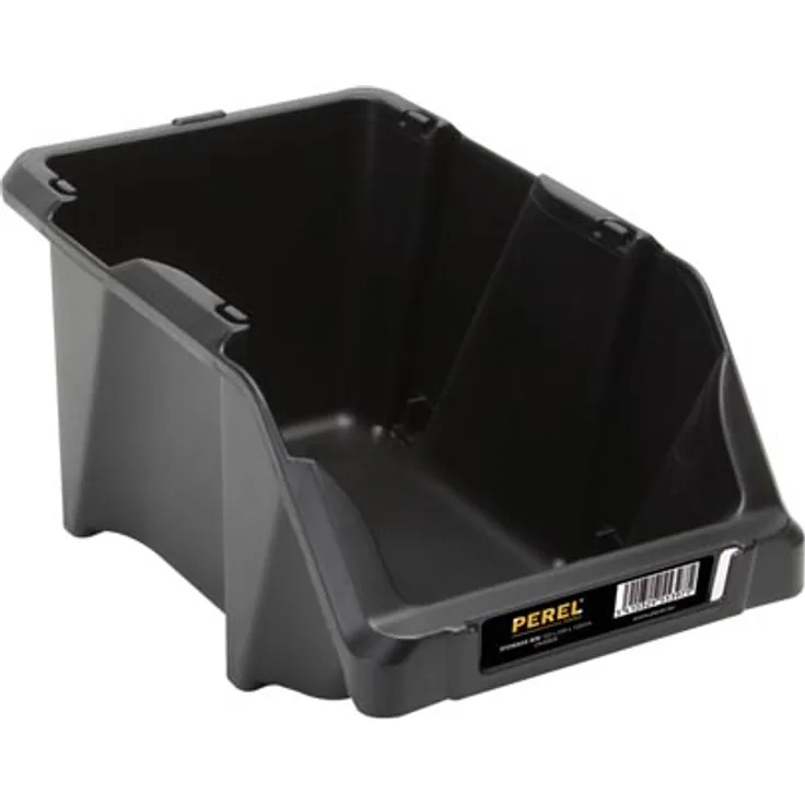 Perel - OMSB25 - Sichtlagerbox - 152 x 245 x 122 mm - SCHWARZ