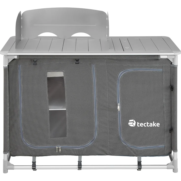 tectake Campingküche 116x52x107cm - grau – Bild 2