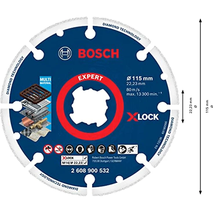 Bosch Professional Expert Diamanttrennscheibe X-LOCK 115 x 22,23 mm (2608900532) – Bild 3