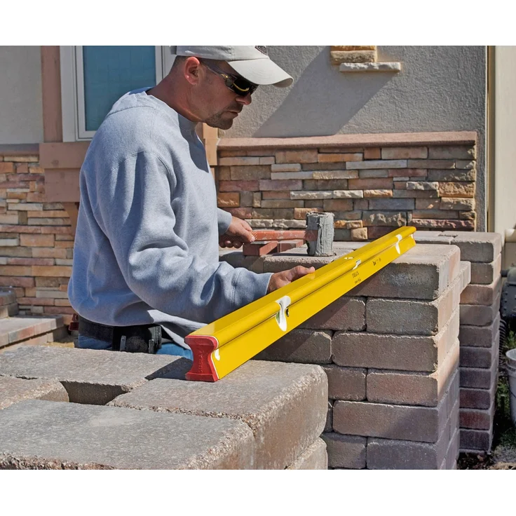 STABILA Wasserwaage Type R 300, 122 cm, verwindungssteifes Alu-R-Profil, 1 Horizontal-Libelle, 2 Vertikal-Libellen, stoßdämpfende Endkappen, integrierte Rutsch-Stopper, Made in Germany – Bild 22