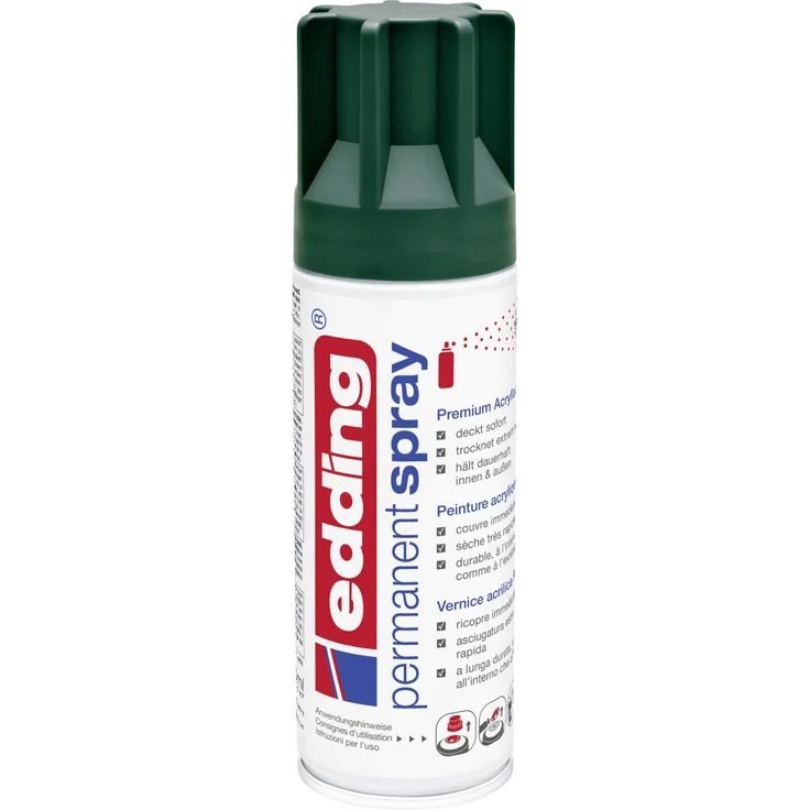 edding 5200 Permanent Spray Premium moosgrün matt, Acrylic Paint 200 ml – Bild 8