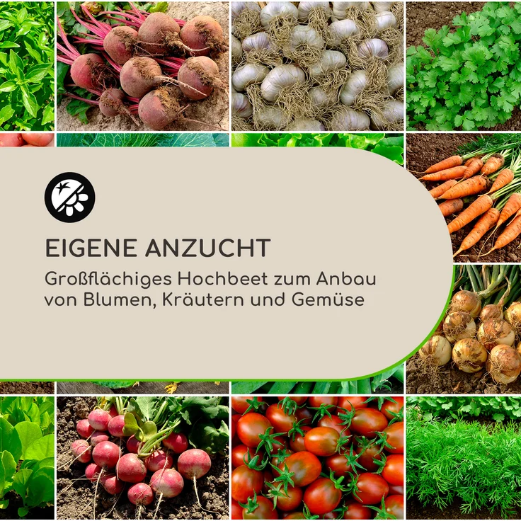 High Grow Hochbeet 200 x 80 x 100 cm Stahl-Wellblech einfacher Aufbau Dunkelgrau – Bild 4