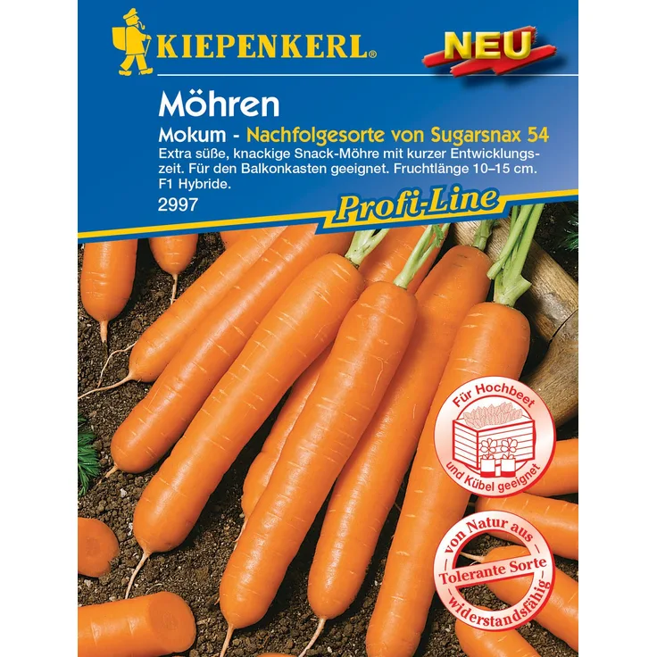 Möhre Mokum F1, Finger-Möhre, extra süß & knackig, Snack-Möhre