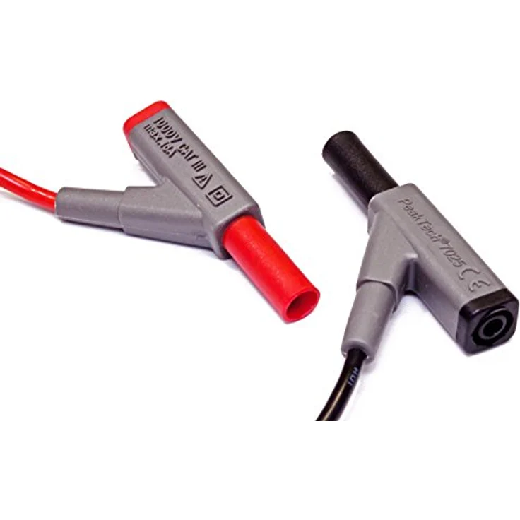 Peak Tech P 8200 Messzubehör Set für Digital Multimeter, Prüfkabel Set, Elektronik Sortiment mit Prüfkabel, Laborleitungen, Messleitungen, Krokodilklemmen, batteriebetrieben - 14-teilig inkl. Tasche - Preisvergleich – Bild 6