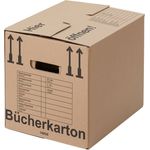 BB-Verpackungen 40 x Bücherkarton Compact 400 x 318 x 328 mm (stabil 2-wellig, 40 kg Traglast, Bücherkiste aus recycelter Pappe)