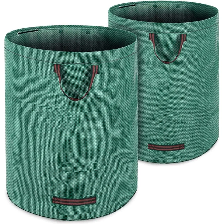 Deuba 2x Gartenabfallsack Laubsack 280 Liter = 560L | bis zu 50kg belastbar | zusammenfaltbar | Gartensack Gartentasche Rasensack – Bild 1