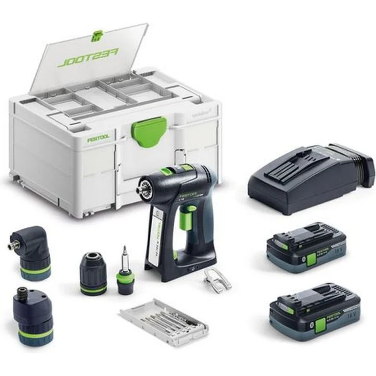 Festool Akku-Bohrschrauber C 18 HPC 4,0 I-Set, 2x 4,0 Ah Lader im Systainer – Bild 1