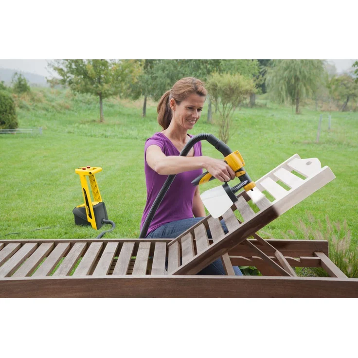 WAGNER Farbsprühsystem W 950 FLEXiO für Dispersions- und Latexfarben, Lacke & Lasuren, 15 m²/5 min, Behälter 800 ml, 630 W, Schlauch 3,5 m, Lanze, Selbstreinigung – Bild 6