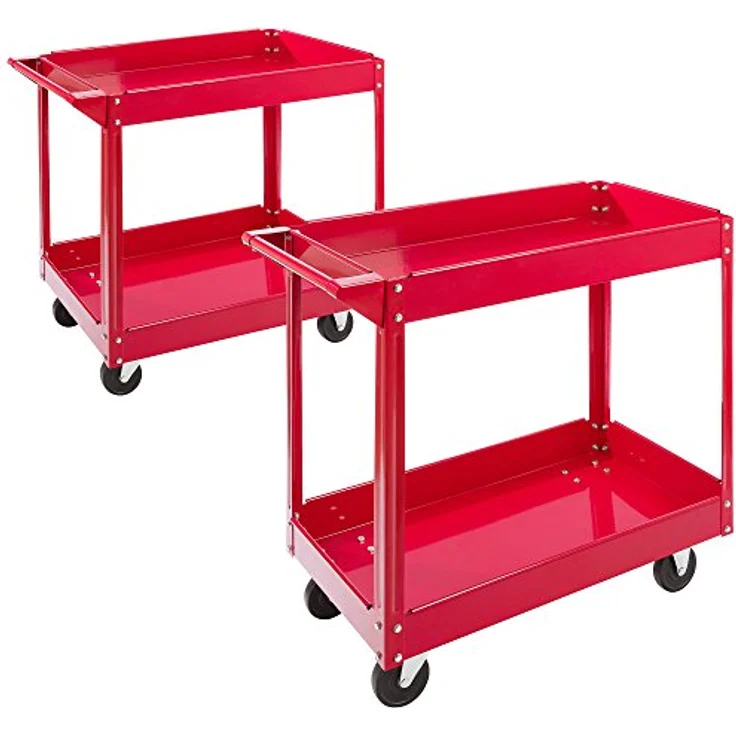 2x Werkstattwagen Werkzeugwagen Rollwagen Montagewagen Transportwagen Werkstatt - rot – Bild 1