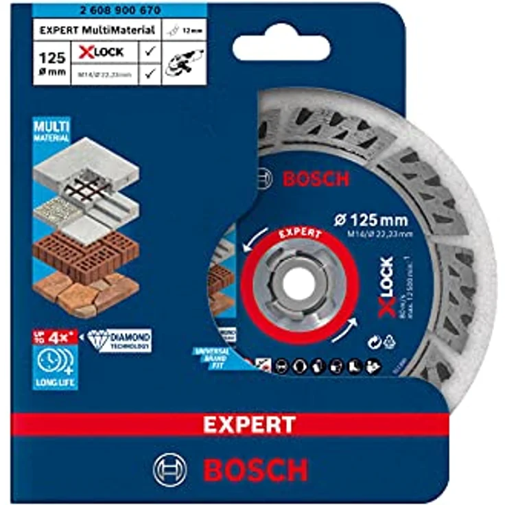 Bosch Professional Expert MultiMaterial X-LOCK Diamanttrennscheiben,125 x 22,23 x 2,4 x 12 mm – Bild 2