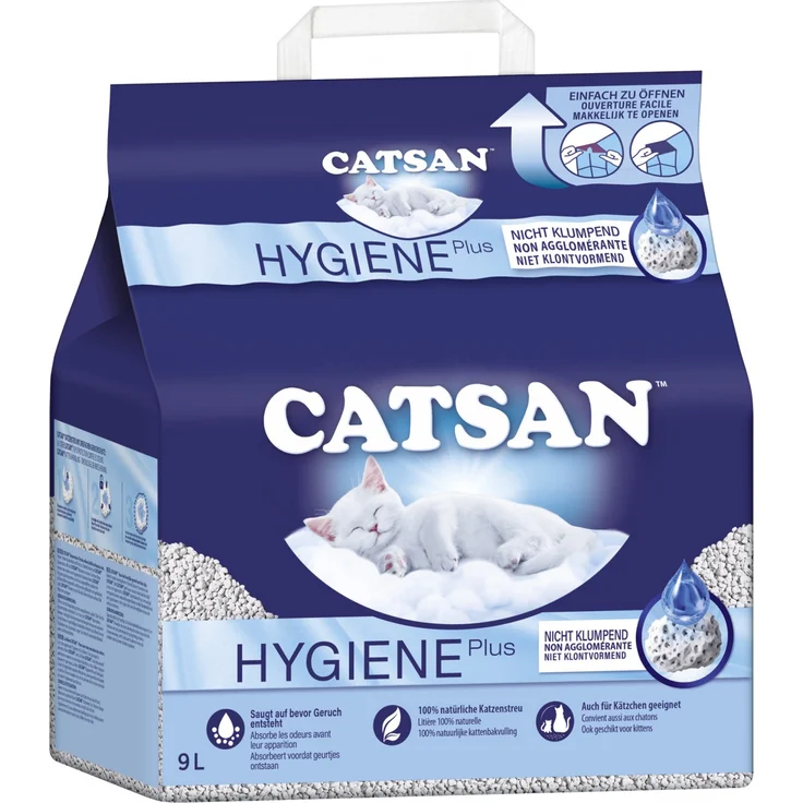 Catsan Hygiene Plus Katzenstreu 9l