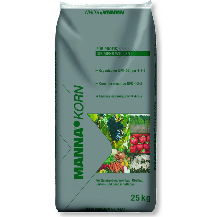 Manna Korn organischer NPK-Dünger 4-3-2, 25 kg