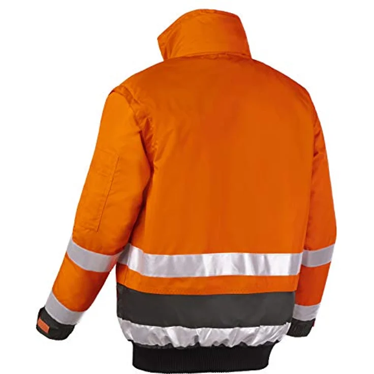 teXXor® Warnschutz-Pilotenjacke VANCOUVER leuchtorange/grau Gr. XL – Bild 2