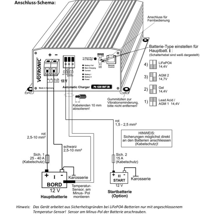 Votronic 3101 Pb 1220 SMT 2B 12V 20A  Batterieladegerät