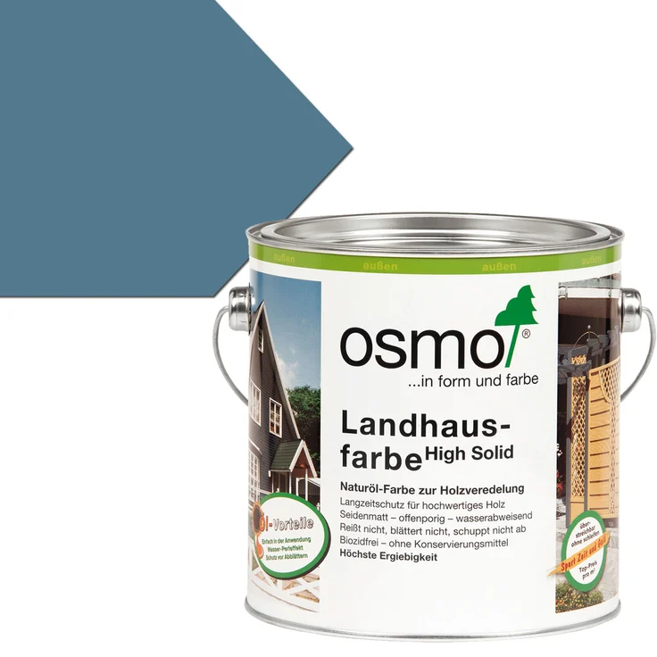 Osmo Landhausfarbe 750 ml, taubenblau – Bild 4