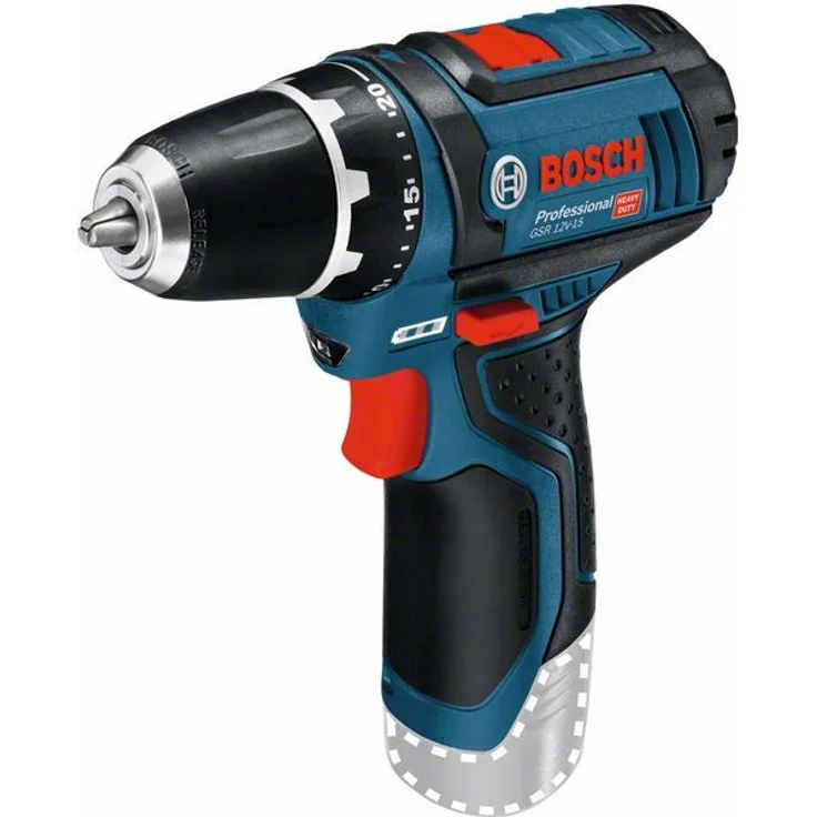 Bosch Professional GSR 12V-15 Akku Bohrschrauber 2-Gang Schnellspannbohrfutter ohne Akkus, ohne Ladegerät, im Karton – Bild 1