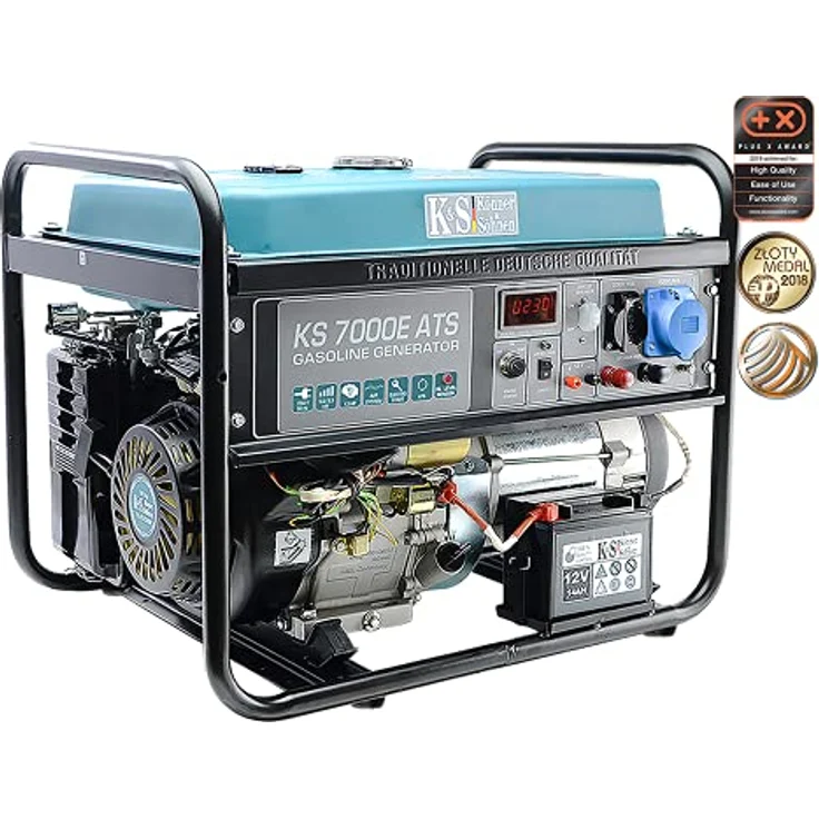 Könner & Söhnen - KS 7000E ATS Benzin Stromerzeuger 5500 Watt, 1x16A (230V), 1x32A (230V), 12V, E-Start, ATS Notstromautomatik, Automatischer – Bild 3