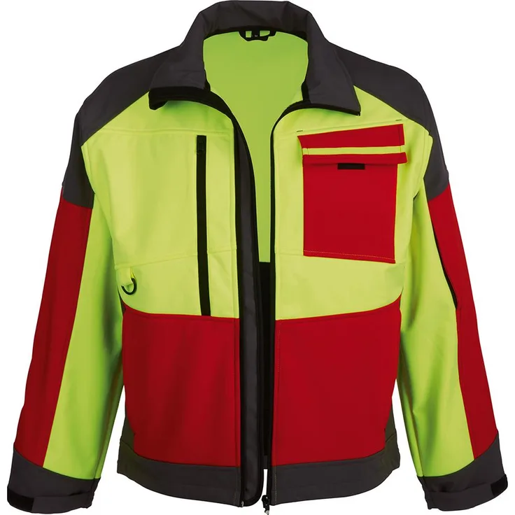 Softshelljacke ForestJackRed,Gr.S,rot/anthr./gelb