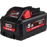 Milwaukee Akku M18 HB5.5 High Output 18V 5.5Ah Ersatzakku Akkupack Batterie Red Lithium Ion
