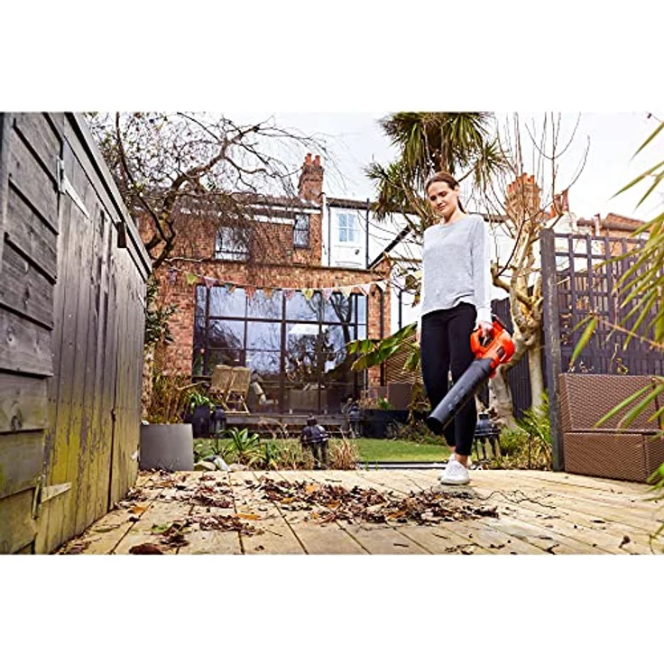 Black und Decker Akku-Axial-Gebläse BCBL200B-XJ, 18 Volt Laubgebläse, orange-schwarz Laubbläser ohne Akku, ohne Ladegerät – Bild 7