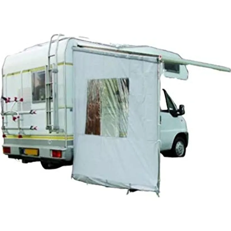 seitenwand Wohnmobil mit Fenster 235 x 220 cm Polyester grau