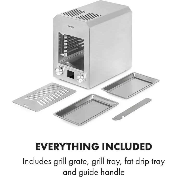 Hannibal Hochtemperaturgrill Indoor 2.200W 850°C Edelstahl silber Silber – Bild 9
