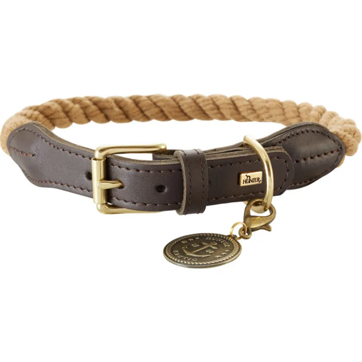 Hunter Hunde-Halsband List beige S-M